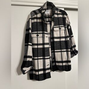 Old Navy Black and White shacket